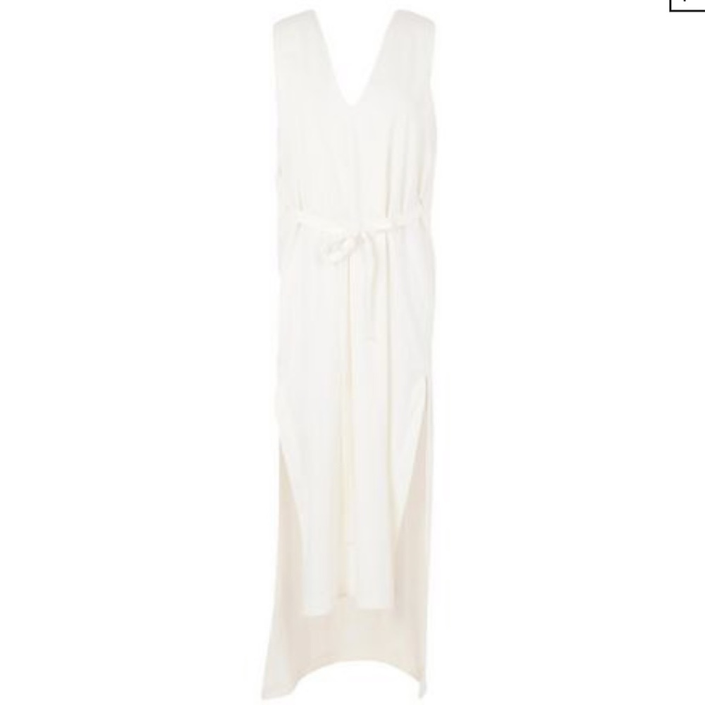 isabel benenato long dress in ivory